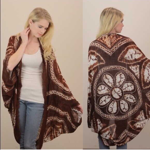 🚨1 HR SALE🚨The JENA kimono - BROWN - Picture 2 of 2