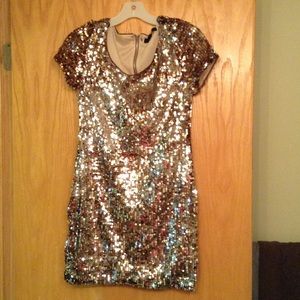 Gold Sequined Dress
