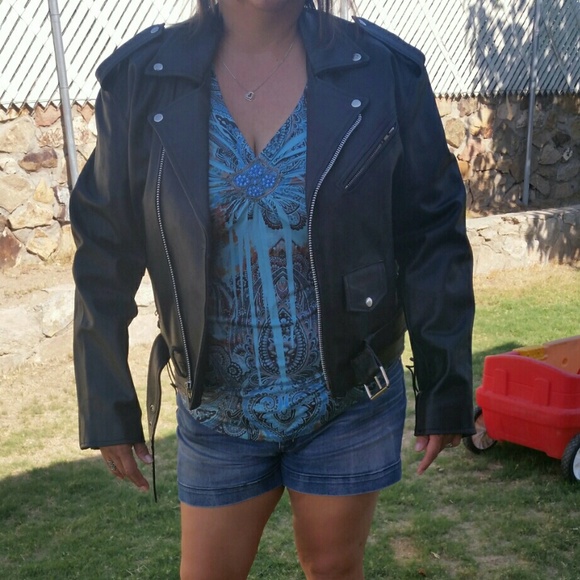 SALE!! Geronimo Motorcycle leather jacket - Picture 2 of 6