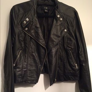 Black leather jacket