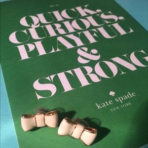 Kate Spade White Bow Earrings NW/OT