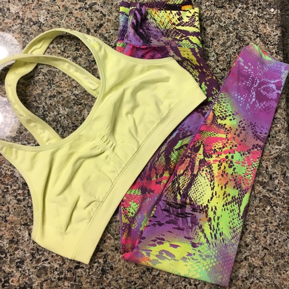 Brazilian workout colorful snake print