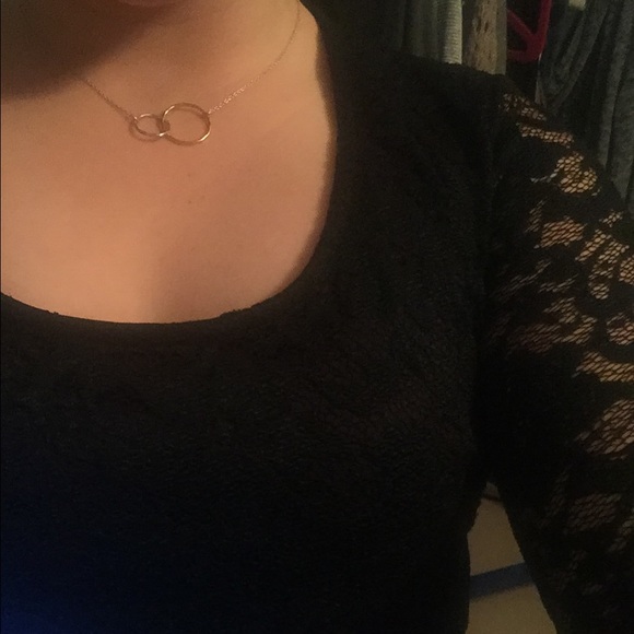 Black lace acorn shirt