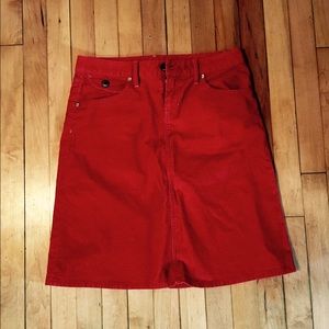 Gap red corduroy skirt