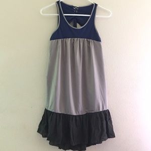 Blue and gray dress