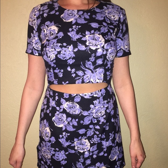 Cut out floral dress