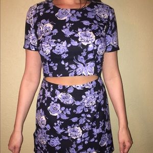 Cut out floral dress