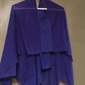 Blue poncho