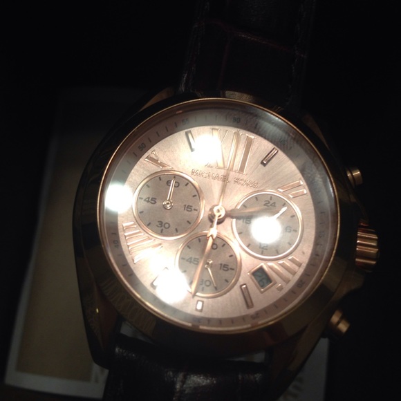Rose Gold dark brown watch
