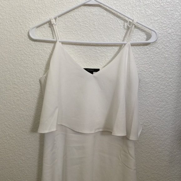 NWOT White Flounce Cami Dress
