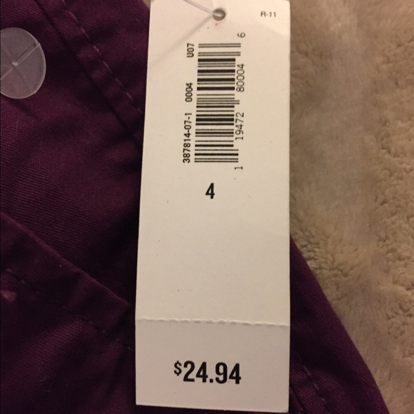 NWT Old Navy Plum Shorts - Picture 3 of 3
