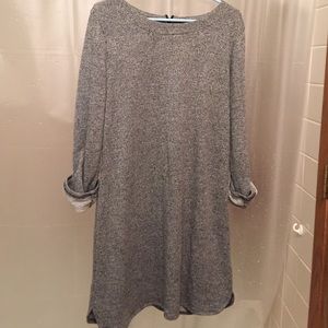 Gray Shift dress, 3/4 Sleeves, Merona - L