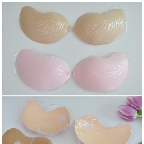 2 Mango shape self Stick On Gel Strapless Bras - Picture 1 of 3
