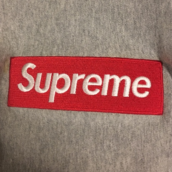 GREY SUPREME BOX LOGO HOODIE *SOLDED* - Picture 2 of 3