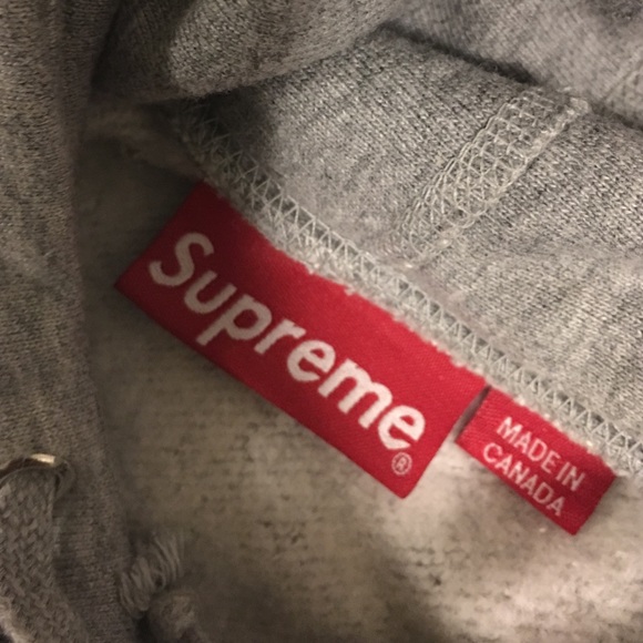 GREY SUPREME BOX LOGO HOODIE *SOLDED* - Picture 3 of 3