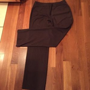 Brown Straight Leg Dress Pants