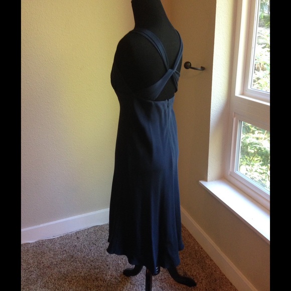 J. Crew silk navy blue dress size 2