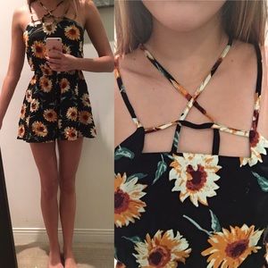 Strappy Sunflower romper