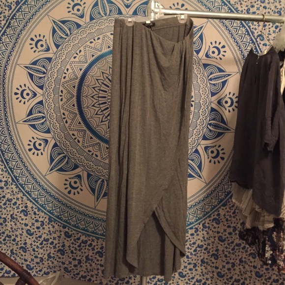Gray maxi skirt