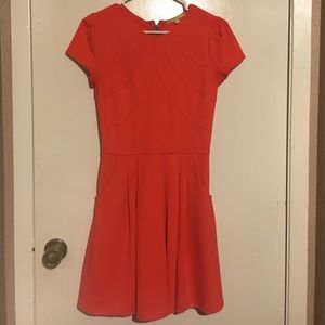 Gianni Bini orange fit and flare dress: xs