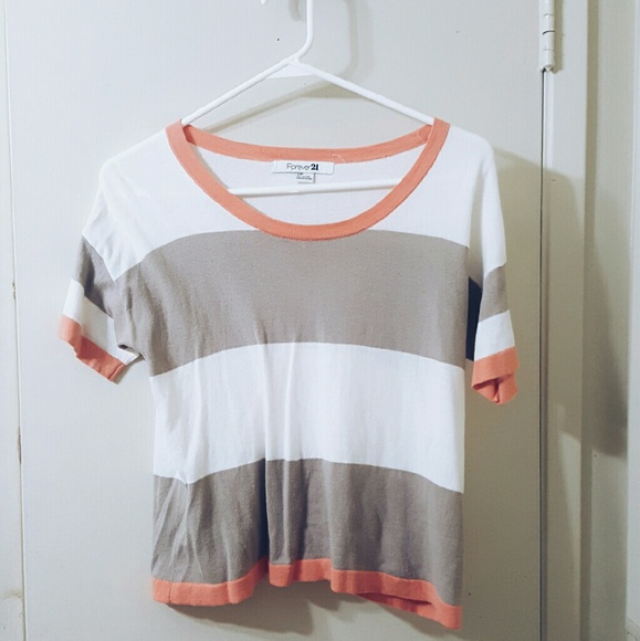 Forever21 Striped Shortsleeve Sweater