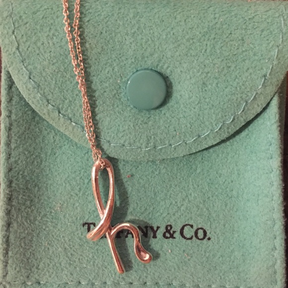Tiffany and Co. Elsa Peretti H charm necklace