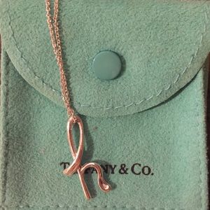 Tiffany and Co. Elsa Peretti H charm necklace