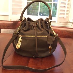 Olive Large Michael Kors Knox Drawstring Hobo