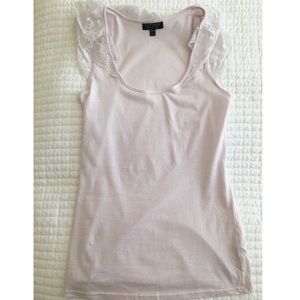 Topshop Blush Pink Lace Tank