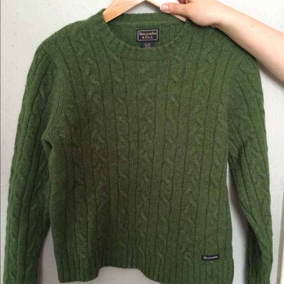 Olive Green Abercrombie & Fitch woolen sweater