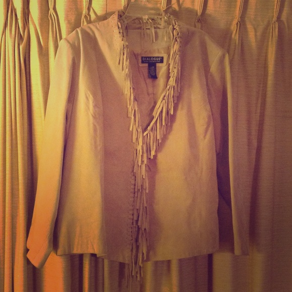 Leather Fringe Coat