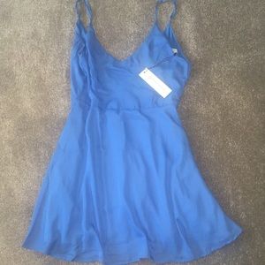 True blue spaghetti strap dress