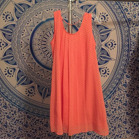 Cute coral sleeveless dress