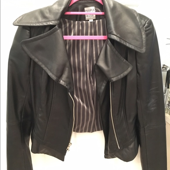 Black leather jacket
