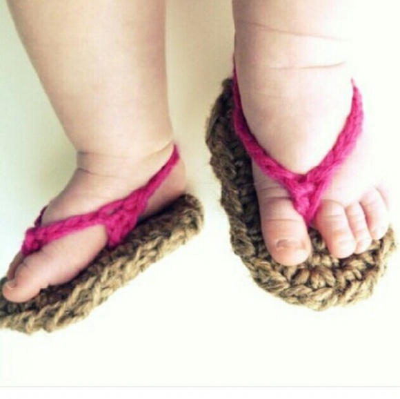 NWOT Jeffries socks infant crochet flipflops - Picture 2 of 3