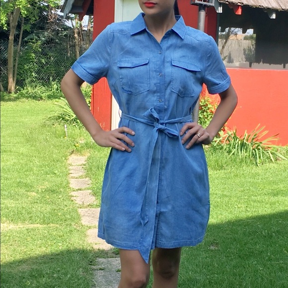 Denim button up dress - Picture 2 of 3