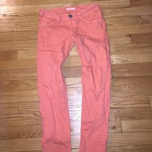 Coral colored jeans