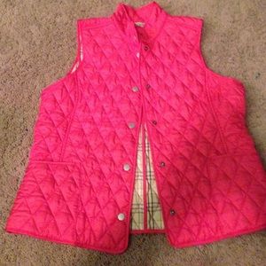 peach, L.L. Bean vest, large