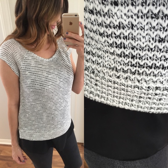 SOLD OUT • Black & Grey Blended Cute Top - Picture 4 of 4
