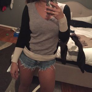 Club Monaco Italian yarn v neck sweater