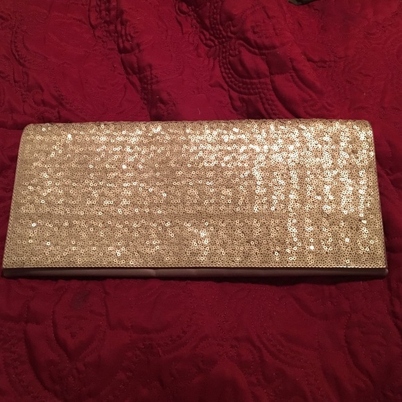 Banana Republic Sequin Copper Clutch