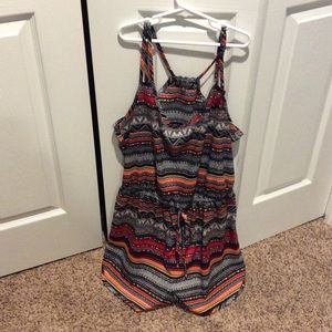 Tribal print romper