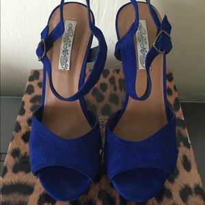 Naughty Monkey Fixation Wedge Platform Sandals 8.5