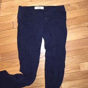 Colored dark navy soft jeans