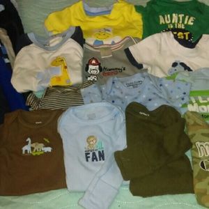 8 newborn pants, 10 newborn shirts