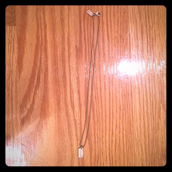 Coach tag necklace