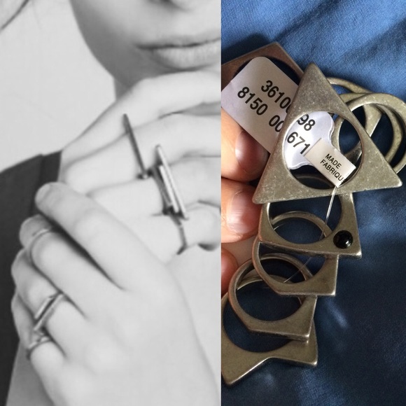 Free People Jewelry - NWT free people shapes stacking rings set bundle