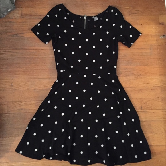 Black Polka Dotted Dress