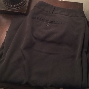 Plus size wide leg black dress pants