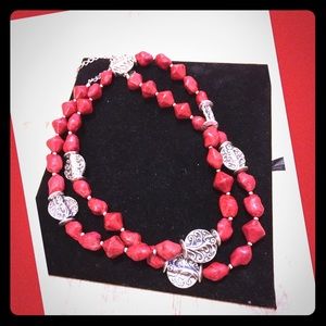 Long Red Premier Designs Necklace